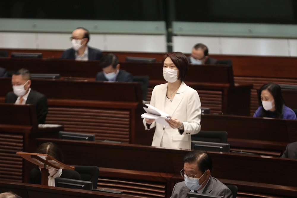 今日復會後，暫時未見攬炒派議員向立會主席遞交辭職信，原本李國麟的發言由李慧琼取代。圖：大公文匯全媒體