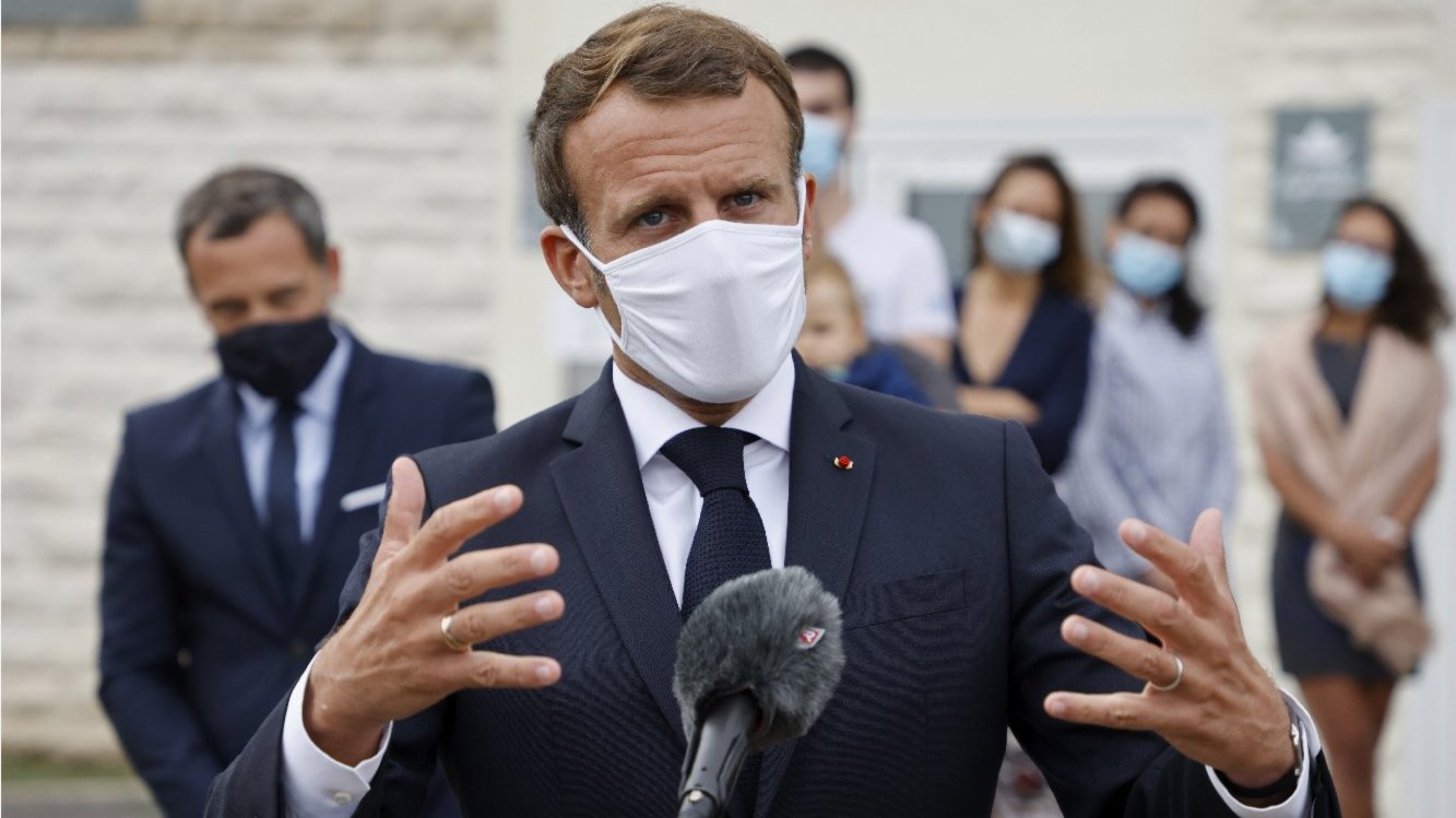 法國總統馬克龍新冠病毒檢測呈陽性