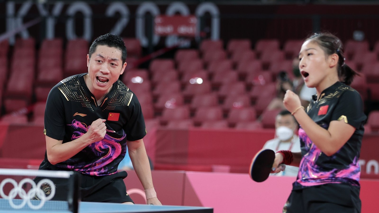 中國乒乓球隊獲新項目混雙銀牌