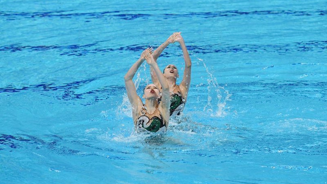 十四運會花樣游泳產生首金    奧運組合奪冠