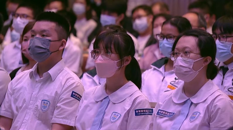 「時代精神耀香江」之仰望星空話天宮活動舉行，三名神舟十二號載人飛船航天員聶海勝、劉伯明、湯洪波，將在天宮空間站與香港青少年實時連線交流，並帶領香港市民參觀空間站的天和核心艙，及回答大家想知的問題。（大公文匯全媒體記者李斯哲攝）