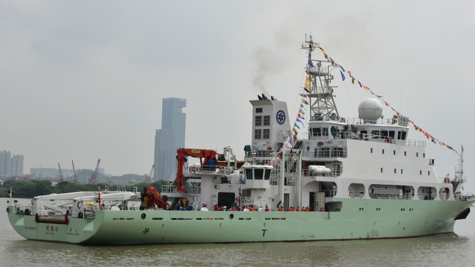 海洋科考重器「實驗6」科考船從廣州首航