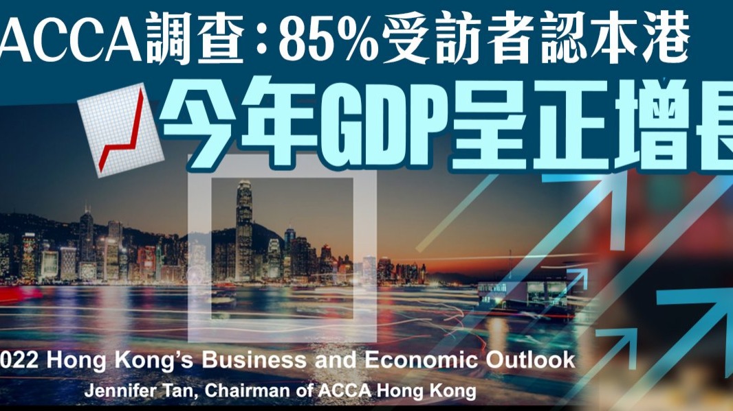 ACCA調查：85%受訪者認本港今年GDP呈正增長