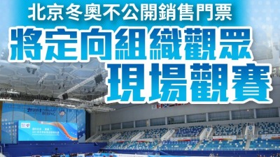 北京冬奧不公開銷售門票　將定向組織觀眾現場觀賽