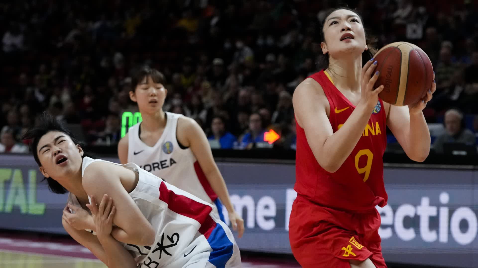 中國女籃領先63分大勝韓國