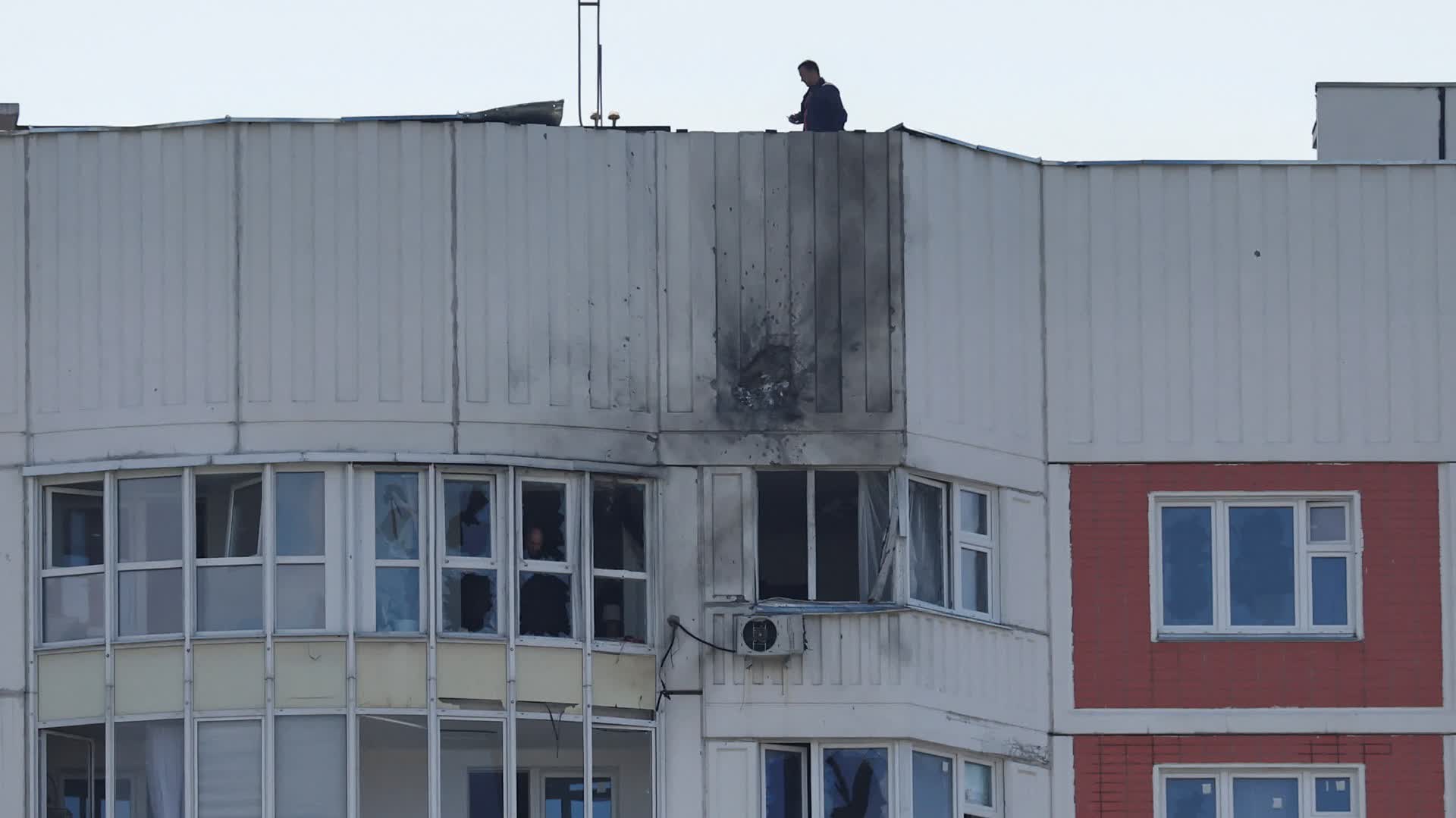 莫斯科住宅樓遭襲　俄軍擊落數架無人機