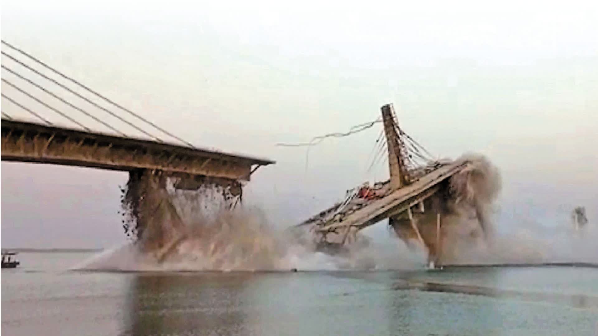 印恆河大橋像奶粉一樣溶入水中　十秒內消失