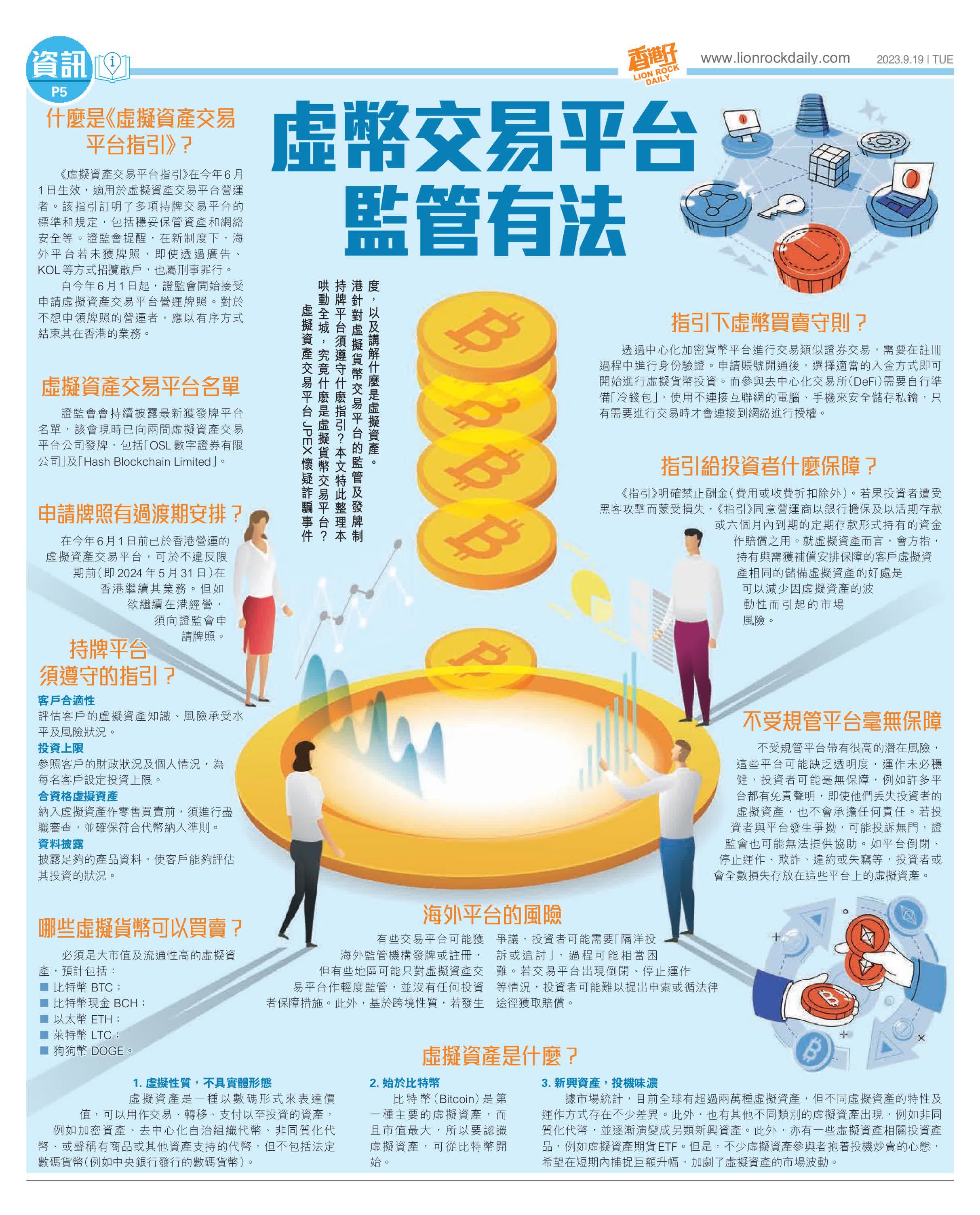 監管有法：什麽是虛擬貨幣交易平台？持牌平台須遵守什麽指引？ - 香港- 大公文匯網