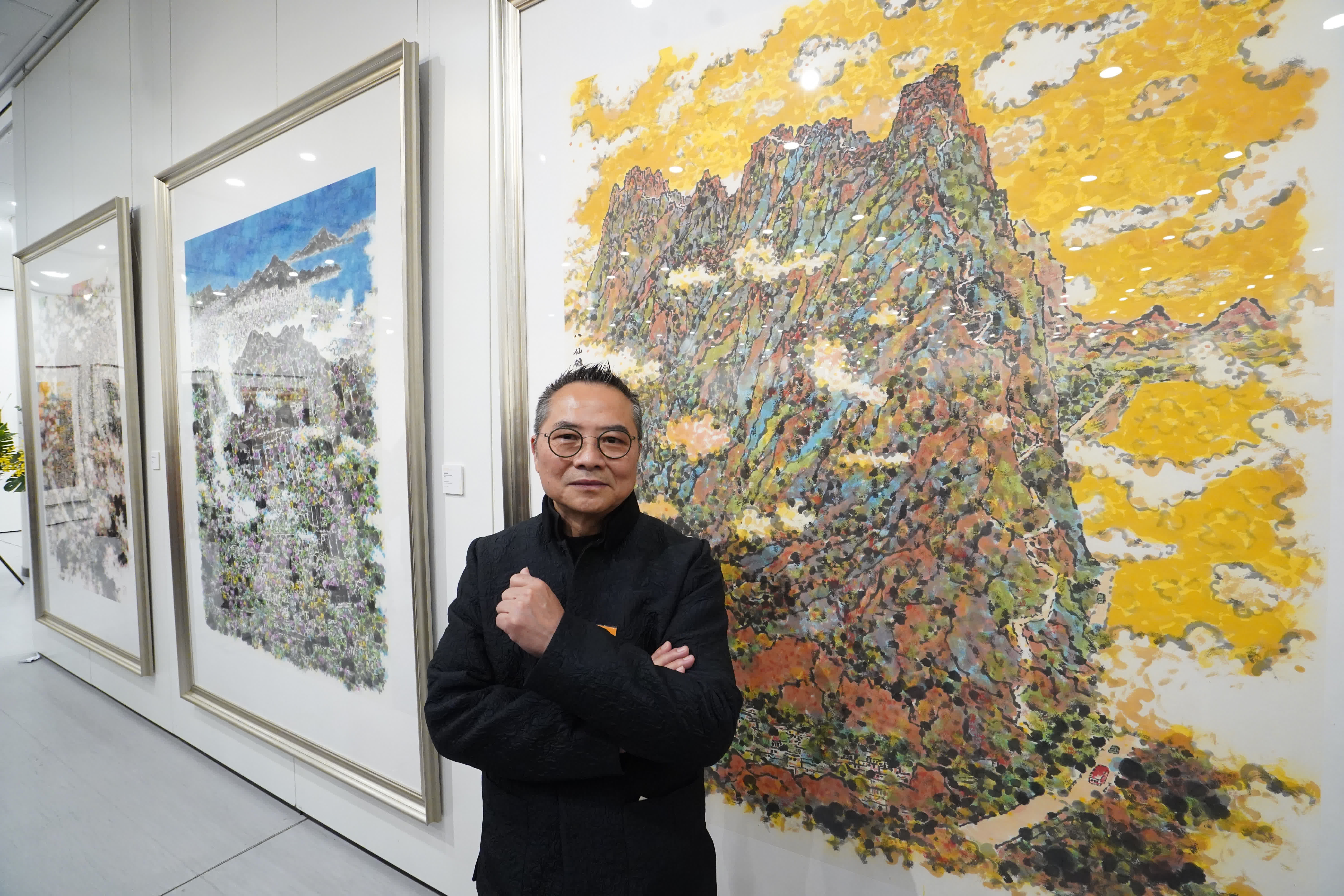 天行藝道水墨45年」揭幕林天行「香江四屏」濃郁彩墨開新貌- 文體副刊