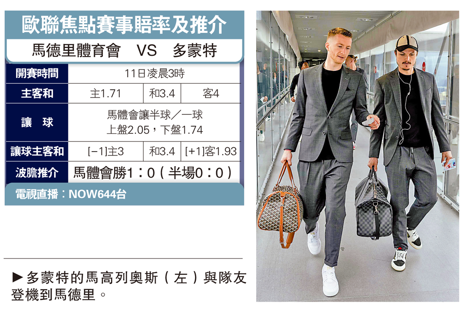 馬體會多蒙特勢均力敵- 體育- 今日大公