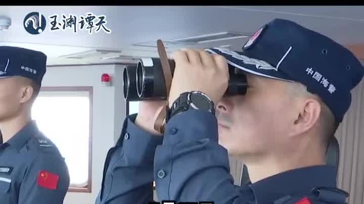 （有片）中國海警喊話警告菲方侵闖黃岩島船隻
