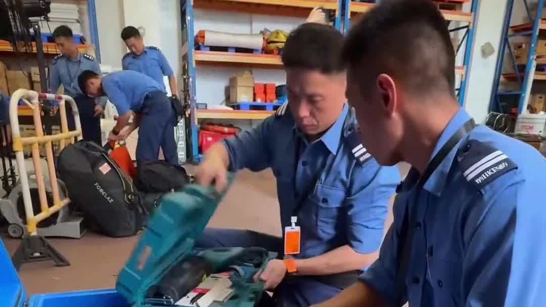 （有片）保安局聯同消防處赴江門　參與粵港澳應急救援聯合演練