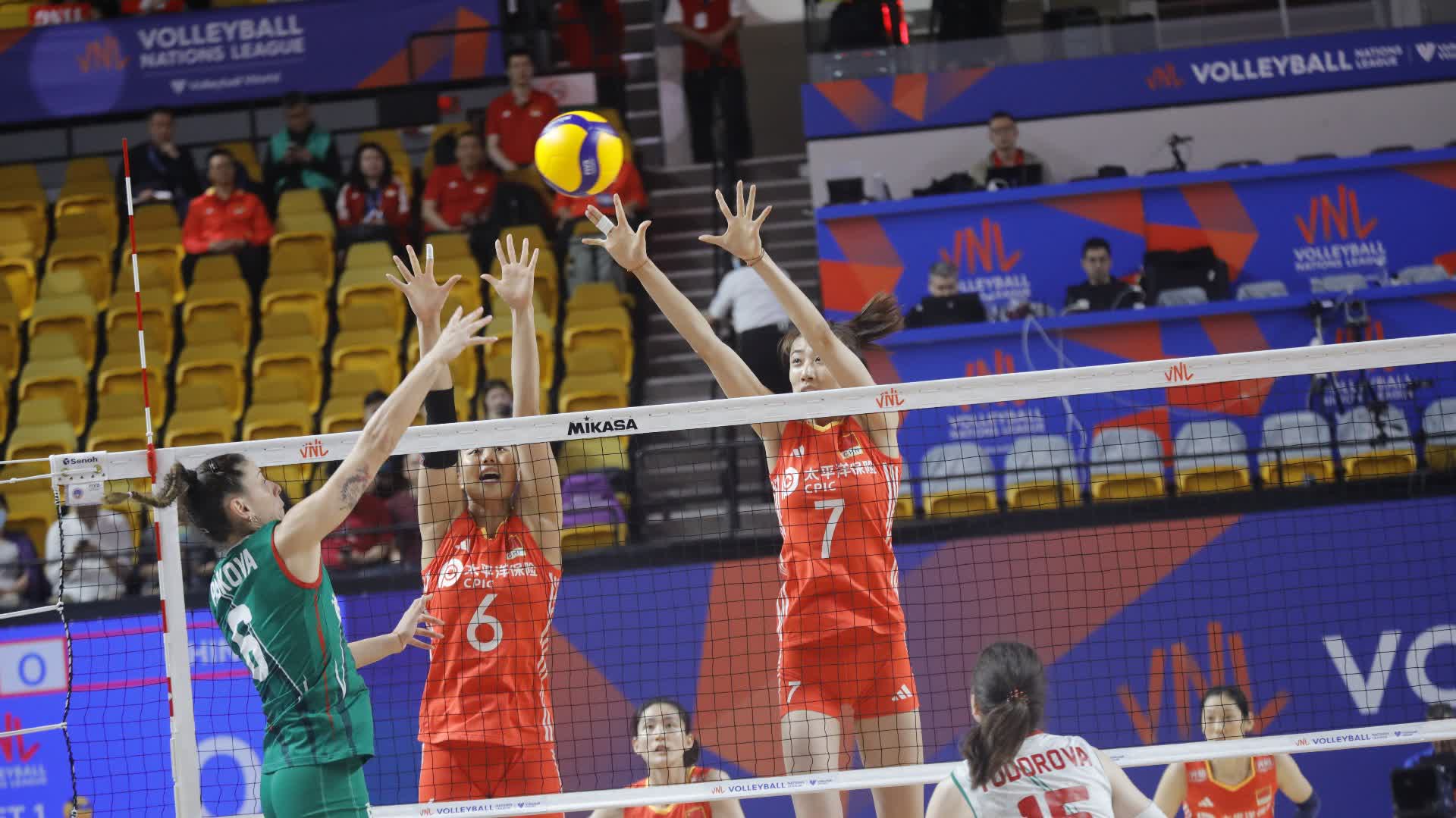 世界女排聯賽｜中國女排3-0勝保加利亞女排