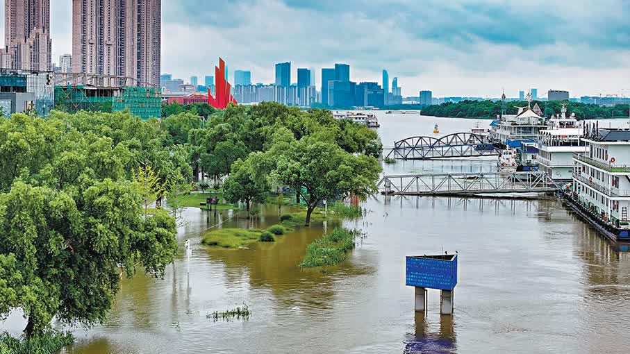 預計長江中下游幹流水位仍將持續上漲