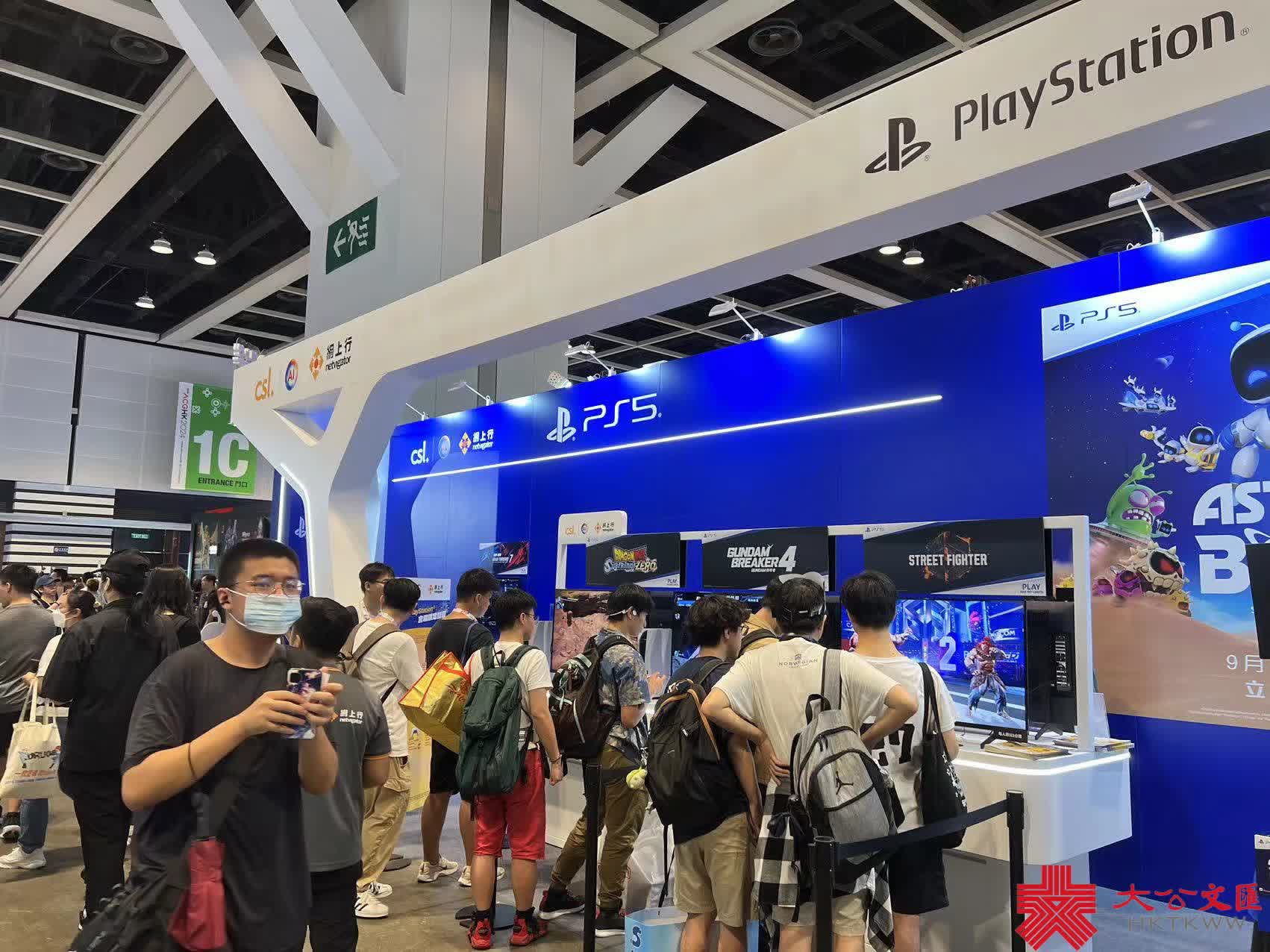 遊戲試驗區聚集大量玩家（大公文匯全媒體記者 劉舒婷 攝）