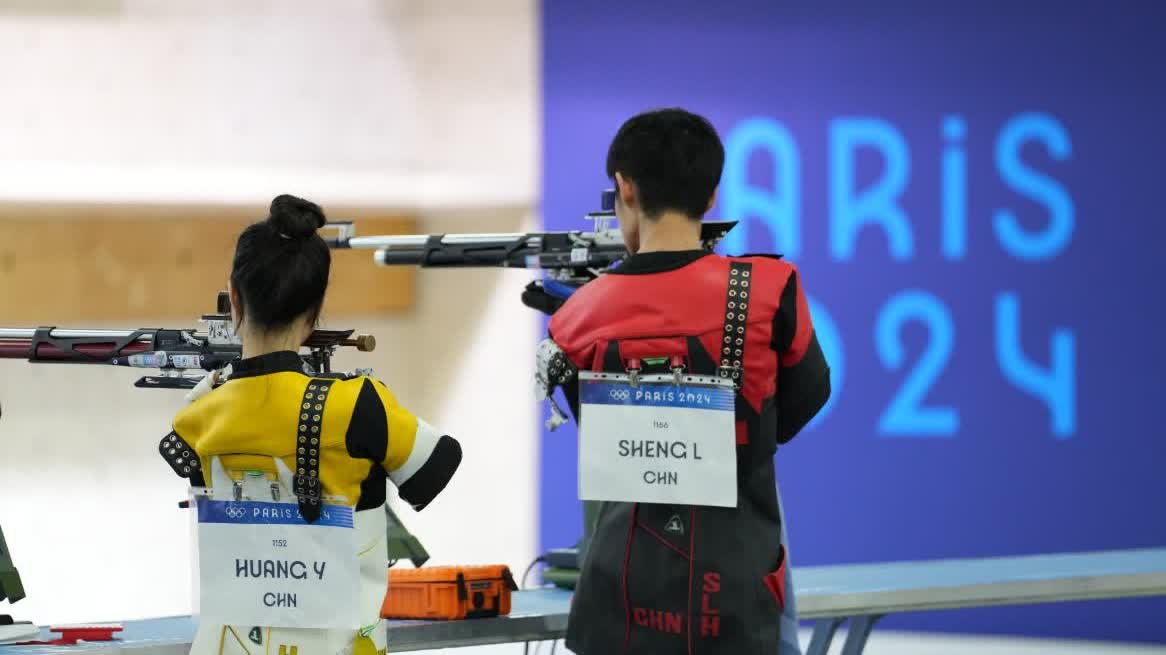 中國隊提前鎖定巴黎奧運射擊混合團體10米氣步槍獎牌