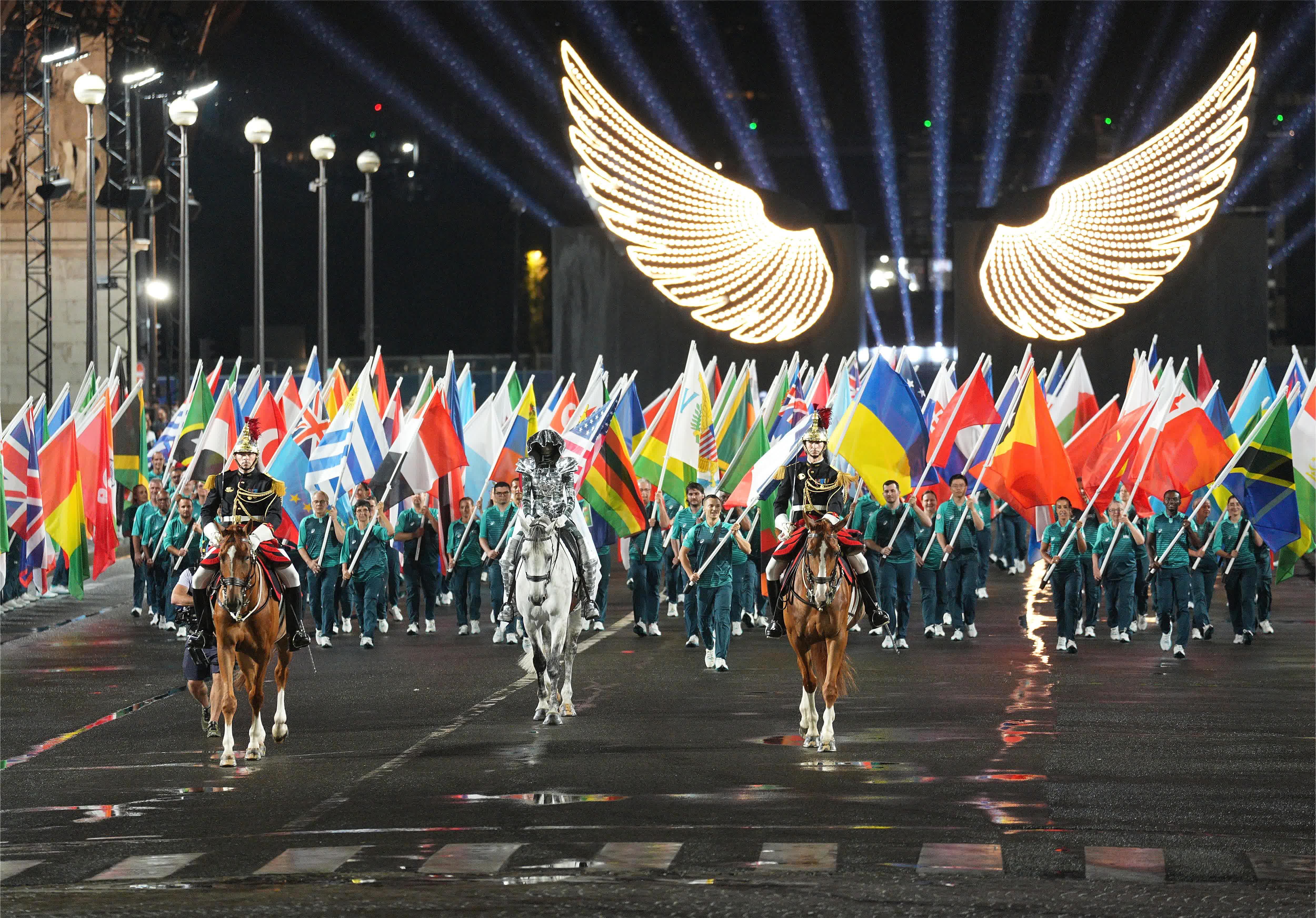 當地時間7月26日，第33屆夏季奧林匹克運動會開幕式在法國巴黎舉行。（路透社）
