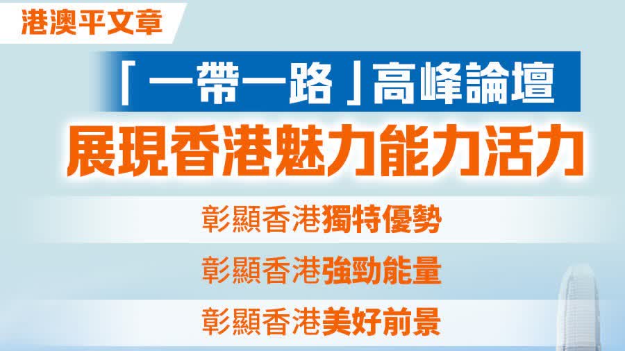 港澳平：「一帶一路」高峰論壇展現香港魅力能力活力