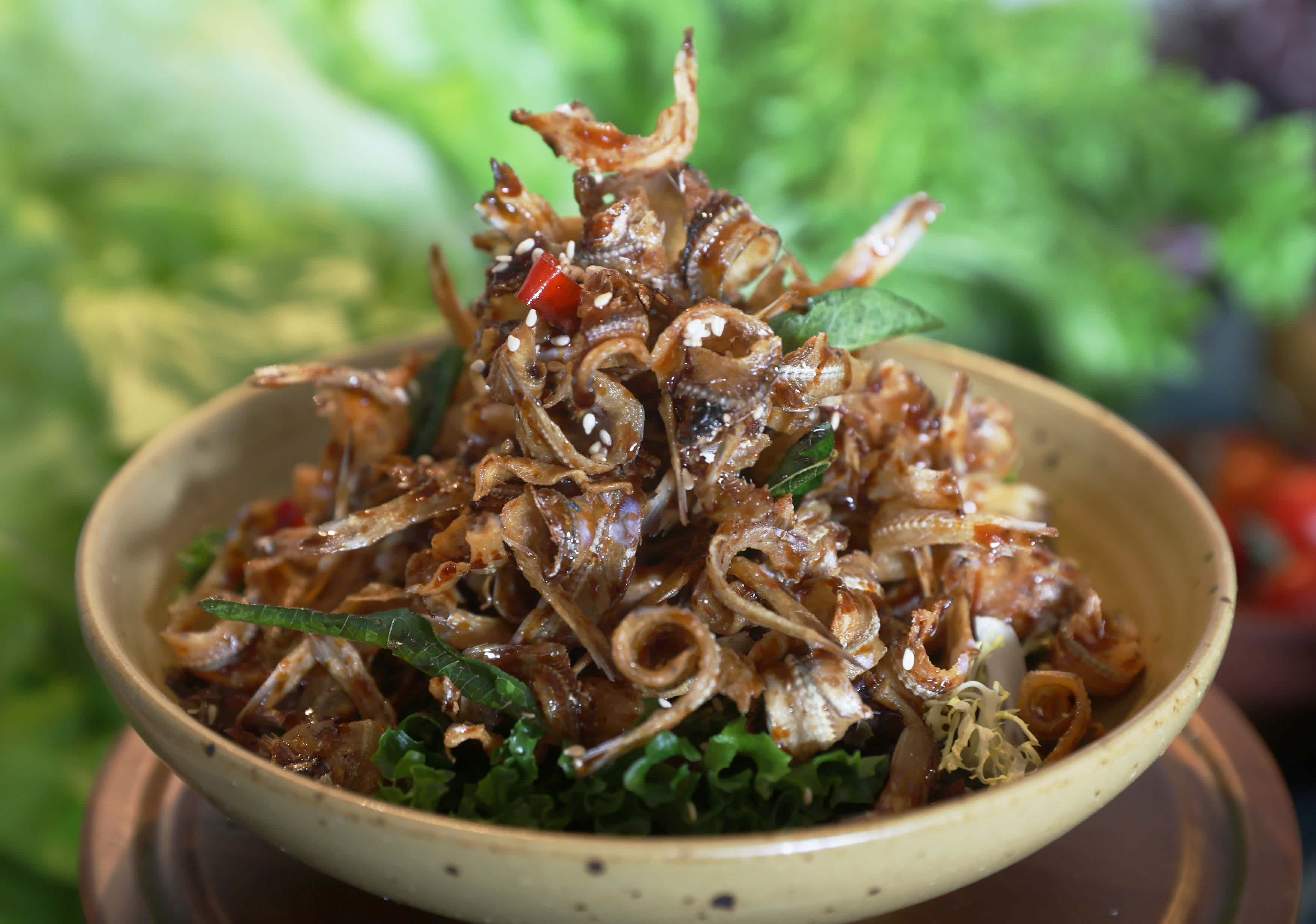 美心集團夥業界推「WeGen farming再生農業」，今天舉行合作啟動禮。場上展示以餐前廚餘轉化而成的酵素耕作、培植的農產品，以及用「再生農產品」烹煮而成的菜式。（香港文匯報記者郭木又攝）