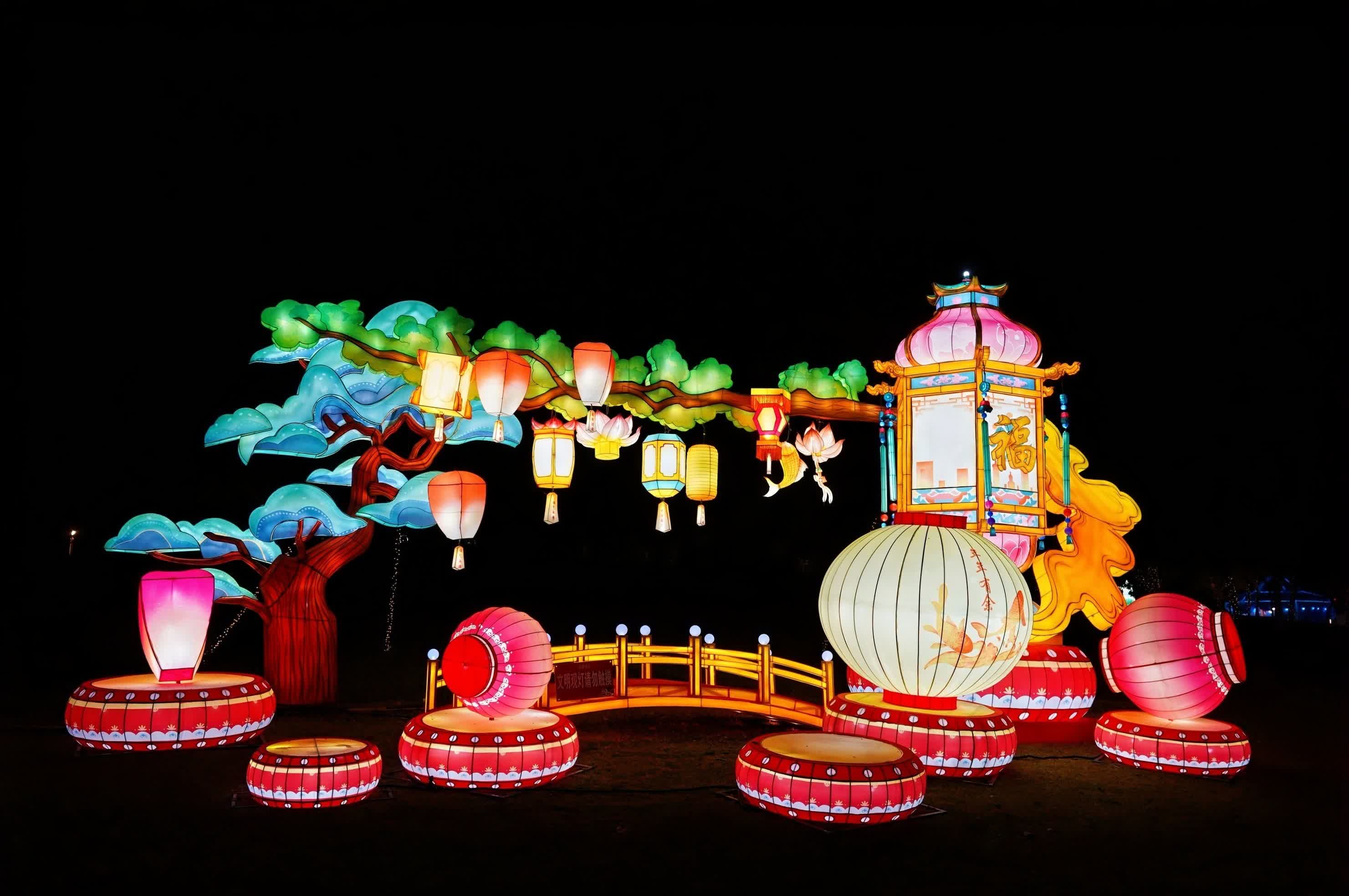 29日晚，2025「花Young莞邑」龍灣花燈會亮燈儀式在東莞龍灣濕地樂跑公園舉行。此次活動時間為1月29日至2月28日，為期一個月，通過璀璨花燈傳遞新春的美好祝福，為市民打造春節期間休閒娛樂的好去處。