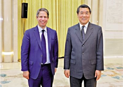 何立峰在京會見美國摩根士丹利聯席總裁 歡迎美資參與中國資本市場建設發展