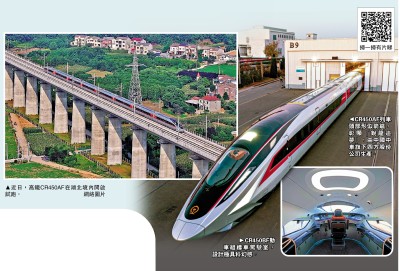 焦點新聞/全球最快高鐵 國產CR450試跑
