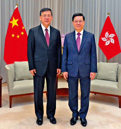 李家超與陰和俊會面
