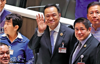 阿努廷當選泰總理 面臨嚴峻考驗
