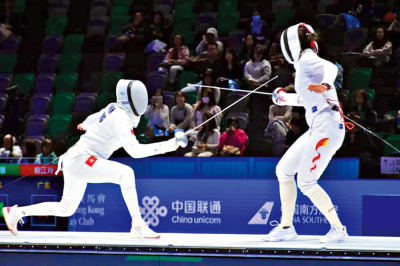 女重劍團體賽獲第4 港隊無緣獎牌