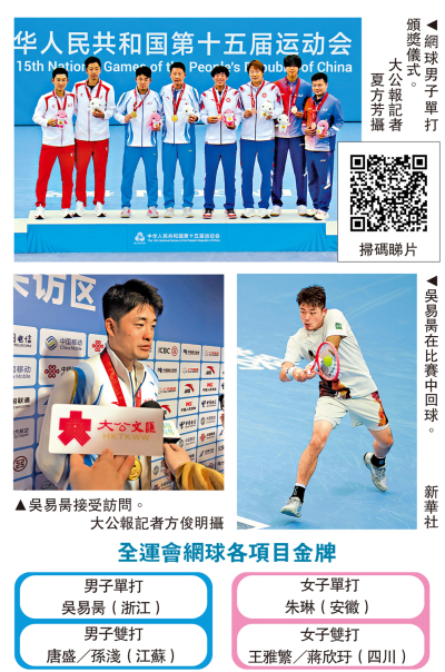 男網決賽跌宕起伏　吳易昺挫商竣程