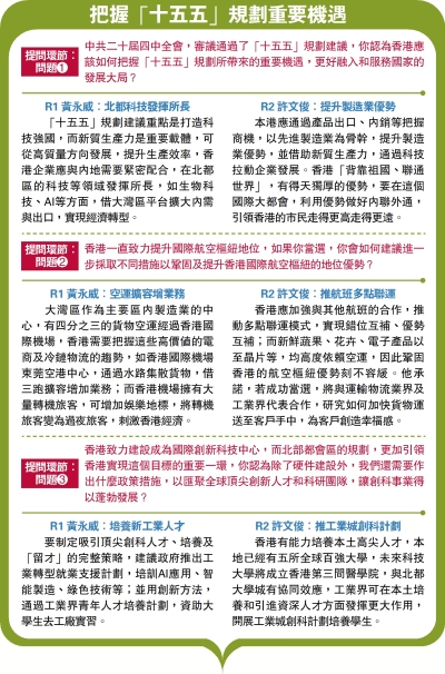 把握「十五五」規劃重要機遇