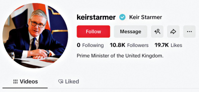 工黨支持率低迷 英首相開TikTok賬號