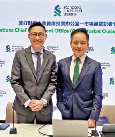 渣打看好中資股 恒指上望三萬