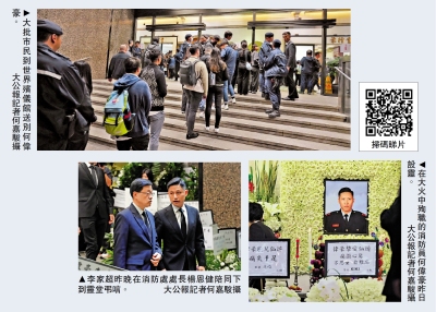 殉職消防何偉豪設靈 李家超到場致哀