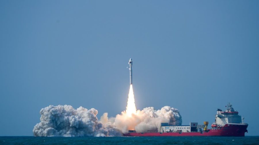 China's commercial rocket SD-3 launches 7 satellites from sea