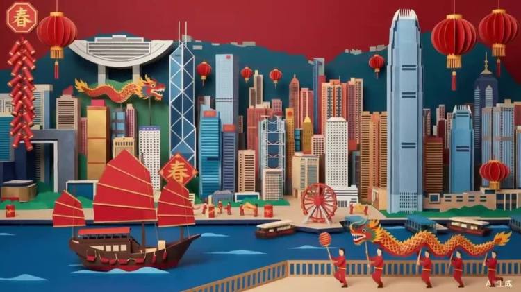 初五去東岸板道行大運　到「一九七四」咖啡廳看醒獅表演並領取迷你咖啡杯