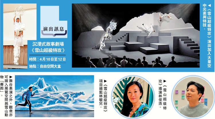 藝壇動靜/雜技舞蹈影像交織 明起西九上演 《雪山超級特攻》沉浸式體驗冰天秘境