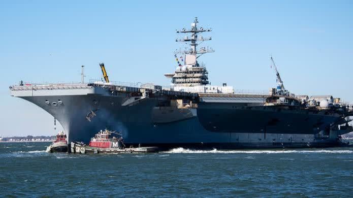 美又一核動力航母失火　8名船員受傷