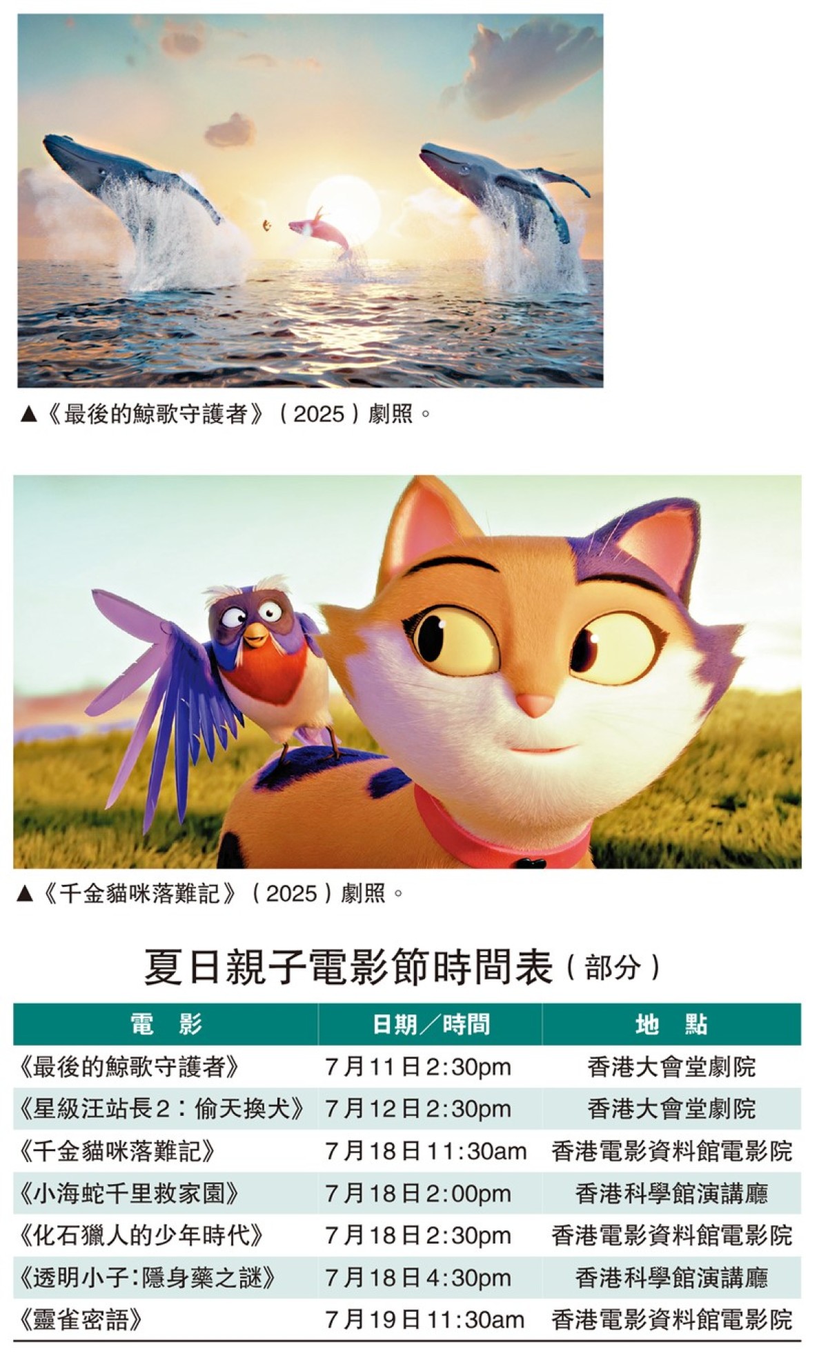 「夏日親子電影節」門票今公售 - 文化 - 今日大公