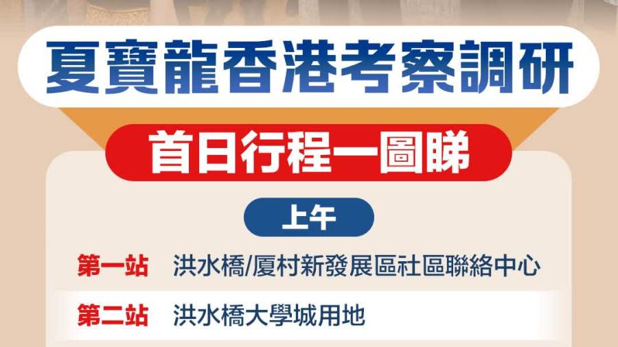 （有片）夏寶龍香港考察調研　首日行程一圖睇