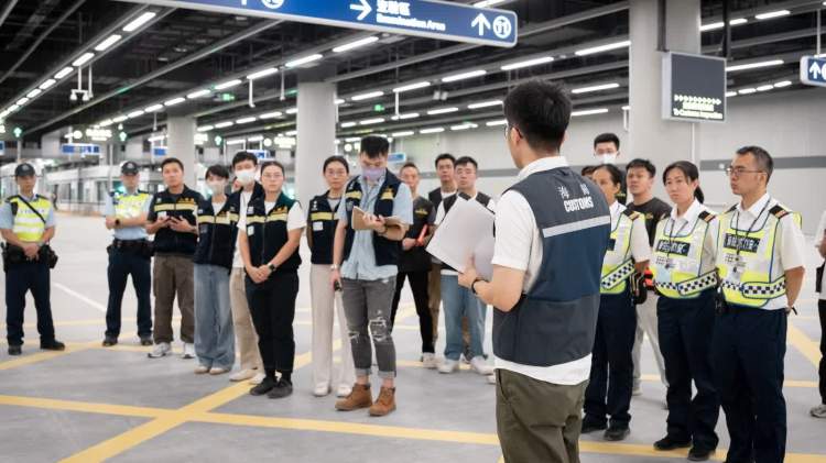 香港海關於新皇崗口岸進行跨部門通關演練