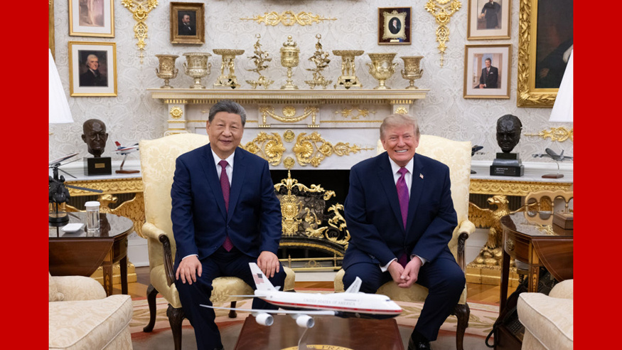習近平同美國總統特朗普小範圍交流
