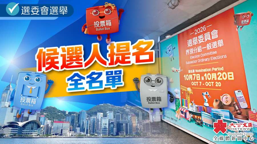 選委會選舉｜候選人提名全名單
