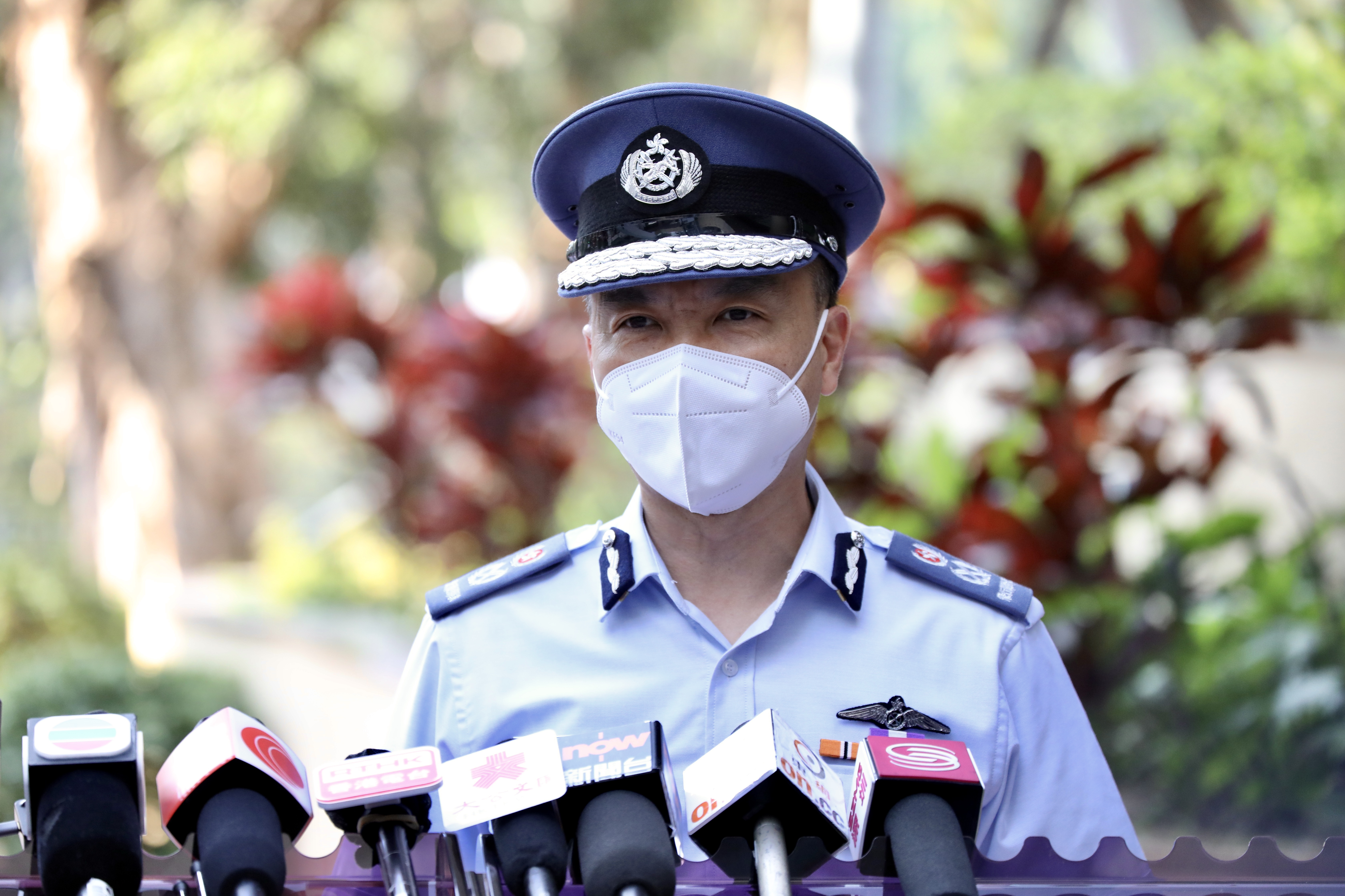 政府飛行服務隊總監胡偉雄機長表示，今日有14位同事接種疫苗，作為紀律部隊成員，接種疫苗可以樹立榜樣作用，日常救援中有機會接觸到感染者，接種疫苗可以保護自己亦保護他人。（大公文匯全媒體記者攝）