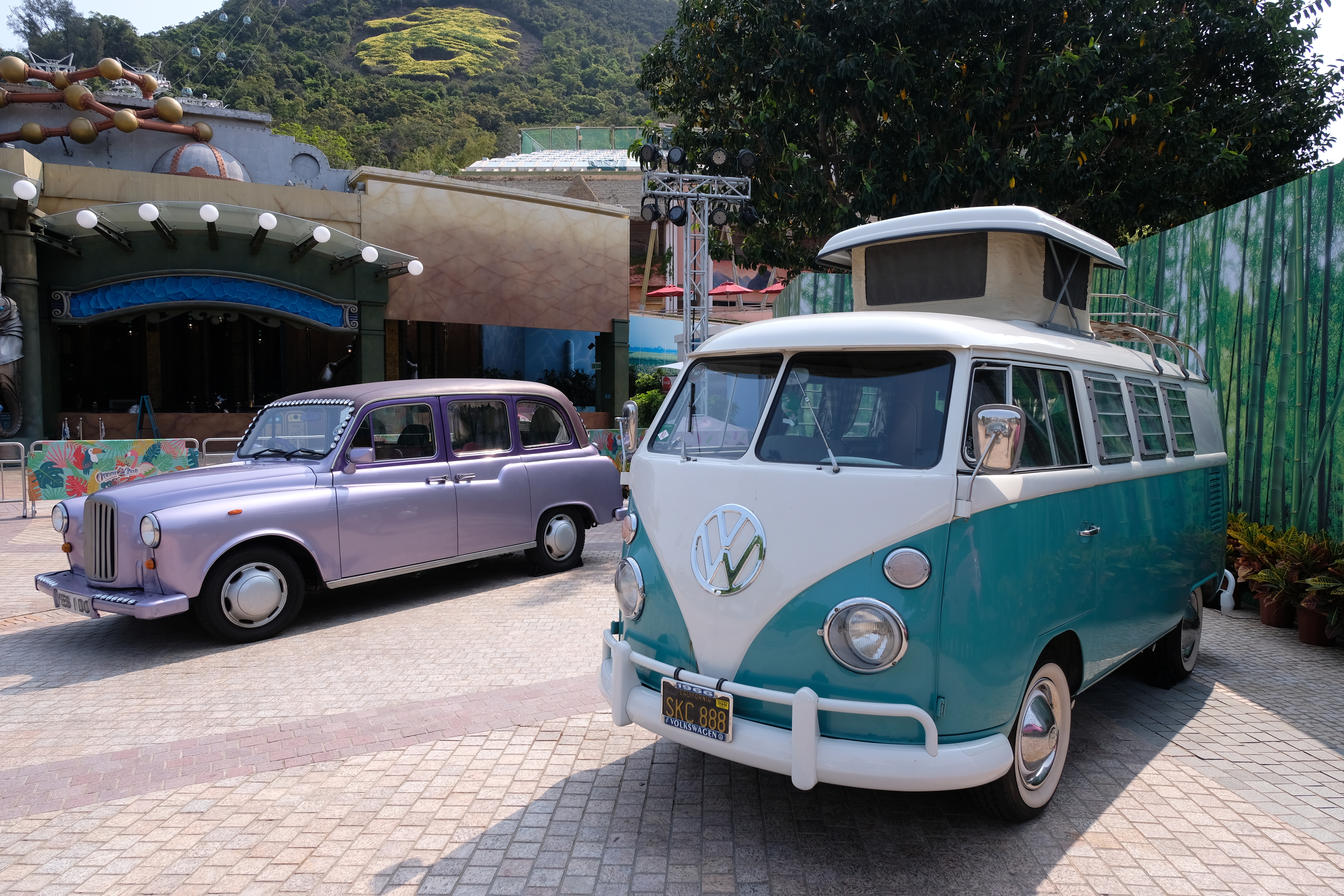 海洋公園夥拍香港老爺車會將於明日（26日）及後日舉行「CAR年華」車展，訪客只需持有海洋公園入場門票、智紛全年入場證或無限次入場證，即可以免費參加「CAR年華」，與擁有逾半世紀歷史的古董車合照打卡（大文新聞網記者 麥鈞傑 攝）