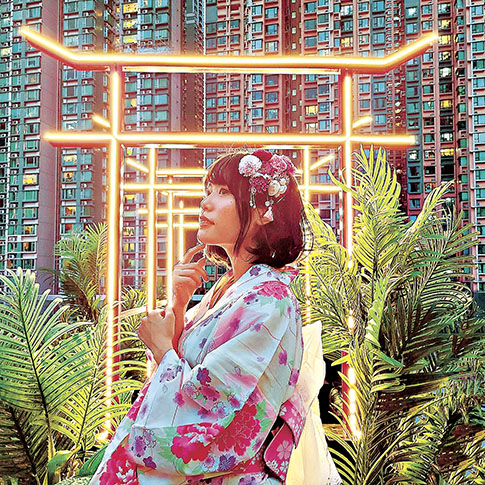 ■夜光鳥居華麗。