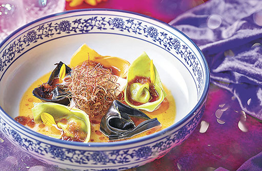 ■蟹粉黃魚餛飩鮮味。