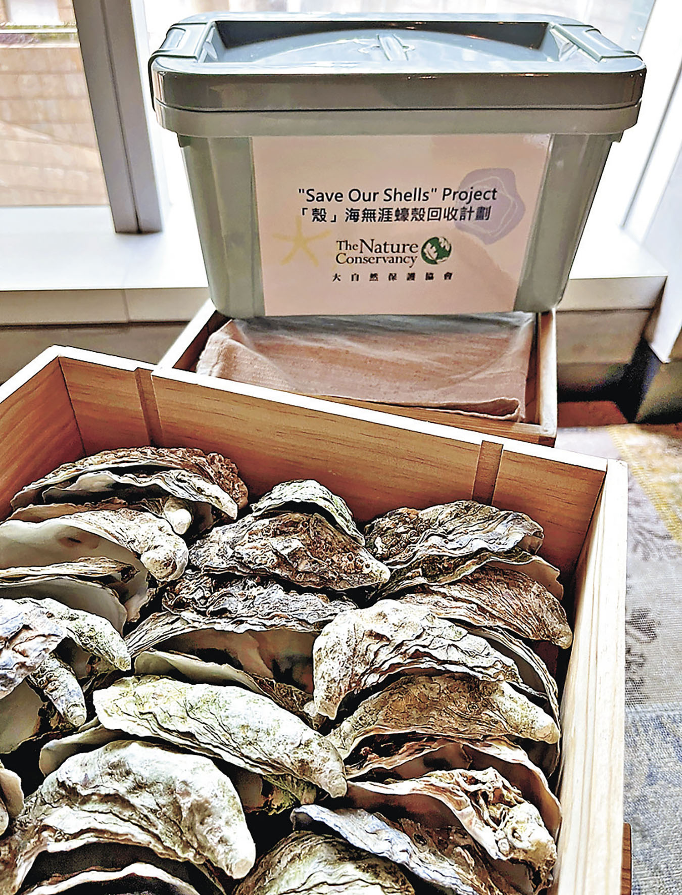 ■餐廳收集蠔殼。
