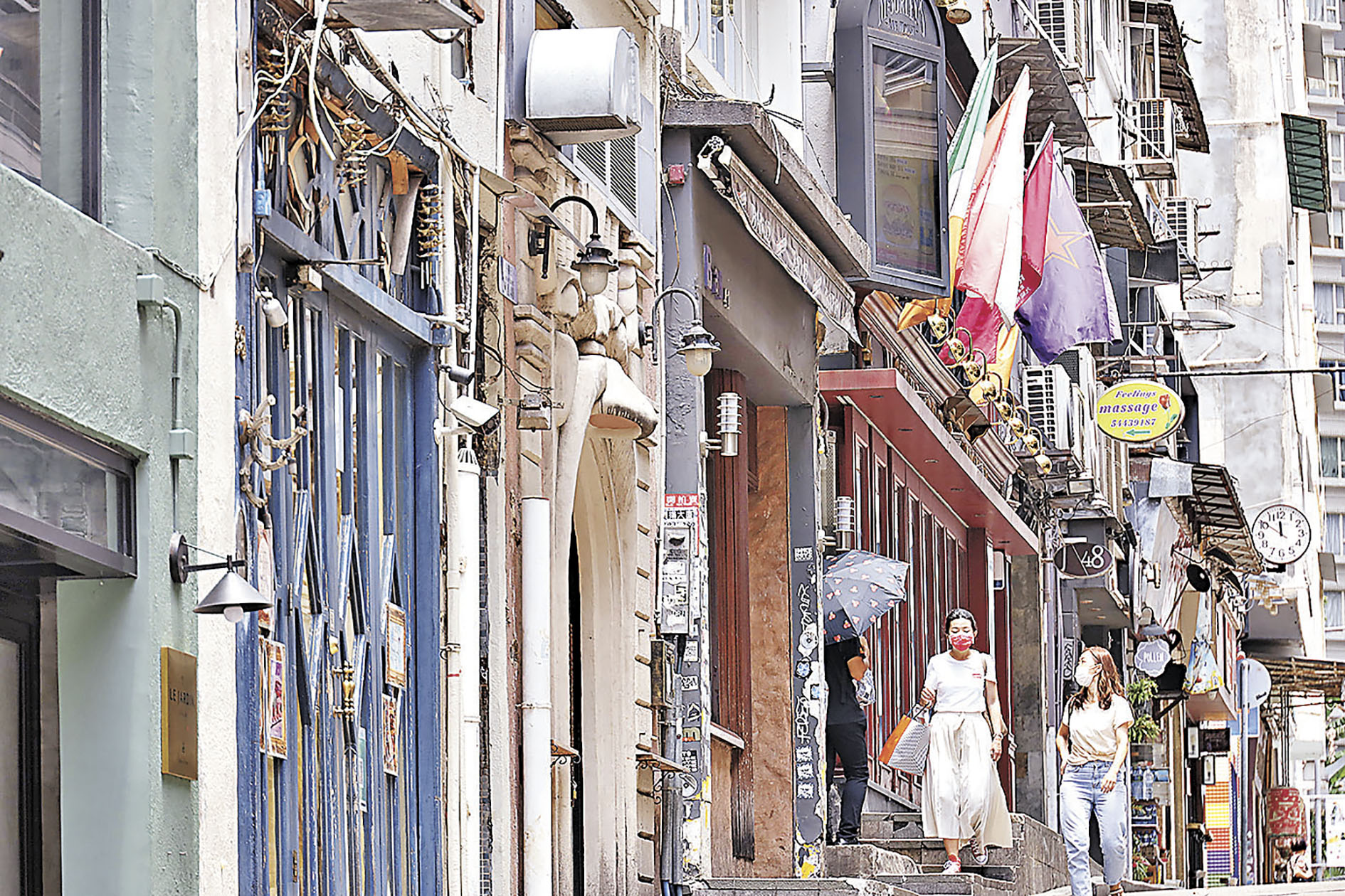 ■疫下中環街頭人流不算多。