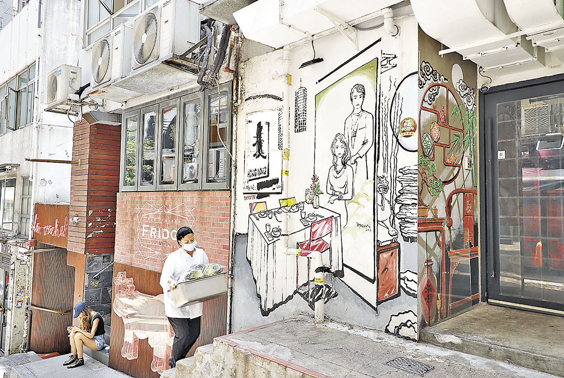 ■壁畫美化中環建築。